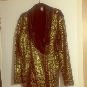 Vintage Metallic Mini Dress